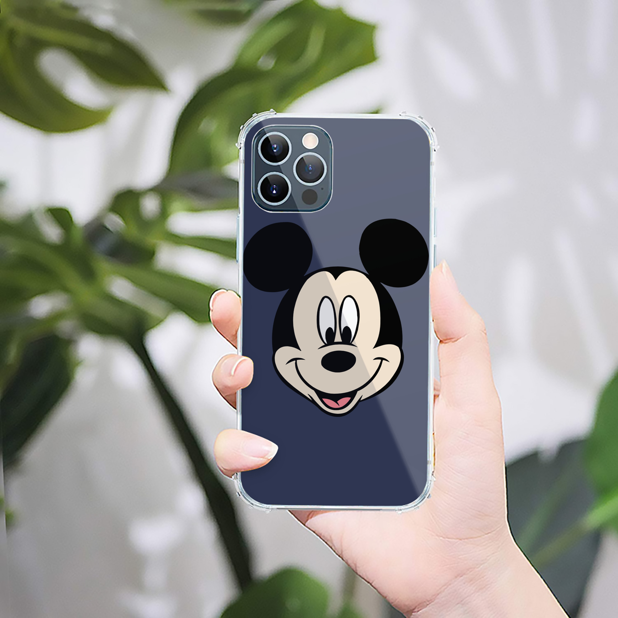 （画像用） ミッキーマウス Mickey Mouse 【iPhone 12シリーズ対応】透明スマホケース（クリアソフトケース）